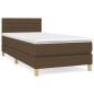 vidaXL Giroletto a Molle con Materasso Marrone Scuro 100x200cm Tessuto