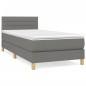 vidaXL Giroletto a Molle con Materasso Grigio Scuro 100x200 cm Tessuto