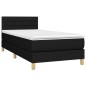 vidaXL Giroletto a Molle con Materasso Nero 90x200 cm in Tessuto