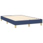 Giroletto a Molle con Materasso Blu 120x200 cm in Tessuto
