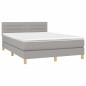 vidaXL Giroletto a Molle con Materasso Grigio Chiaro 140x200cm Tessuto