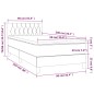 vidaXL Giroletto a Molle con Materasso Grigio Scuro 90x200 cm Tessuto