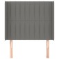 Testiera ad Orecchio Grigio Scuro 93x16x118/128 cm in Tessuto Testiera ad Orecchio Grigio Scuro 93x16x118/128 cm in Tessuto
