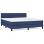 vidaXL Giroletto a Molle con Materasso Blu 180x200 cm in Tessuto