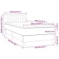 Giroletto a Molle con Materasso Grigio Scuro 100x200 cm Tessuto