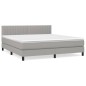 vidaXL Giroletto a Molle con Materasso Grigio Chiaro180x200 cm Tessuto