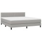 vidaXL Giroletto a Molle con Materasso Grigio Chiaro180x200 cm Tessuto