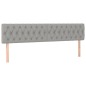 Giroletto a Molle con Materasso Grigio Chiaro180x200 cm Tessuto