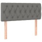 vidaXL Giroletto a Molle con Materasso Grigio Scuro 90x190 cm Tessuto