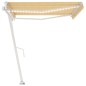 Tenda Automatica con Sensore Vento LED 450x300 cm Gialla Bianca Tenda Automatica con Sensore Vento LED 450x300 cm Gialla Bianca