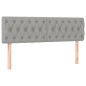 Giroletto a Molle con Materasso Grigio Chiaro160x200 cm Tessuto