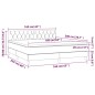 Giroletto a Molle con Materasso Grigio Chiaro160x200 cm Tessuto