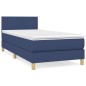 vidaXL Giroletto a Molle con Materasso Blu 100x200 cm in Tessuto