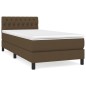 vidaXL Giroletto a Molle con Materasso Marrone Scuro 90x200 cm Tessuto