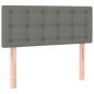 vidaXL Giroletto a Molle con Materasso Grigio Scuro 90x190 cm Tessuto