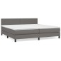 vidaXL Giroletto a Molle con Materasso Grgio 200x200 cm in Similpelle