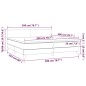 vidaXL Giroletto a Molle con Materasso Grgio 200x200 cm in Similpelle