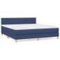 vidaXL Giroletto a Molle con Materasso Blu 180x200 cm in Tessuto