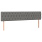vidaXL Giroletto a Molle con Materasso Grigio Scuro 200x200 cm Tessuto