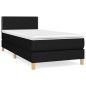Giroletto a Molle con Materasso Nero 90x190 cm in Tessuto