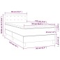 vidaXL Giroletto a Molle con Materasso Grigio Scuro 90x190 cm Tessuto