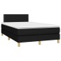 vidaXL Giroletto a Molle con Materasso Nero 120x200 cm in Tessuto
