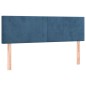 Giroletto a Molle con Materasso Blu Scuro 140x200 cm in Velluto