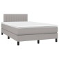 vidaXL Giroletto a Molle con Materasso Grigio Chiaro 120x200cm Tessuto