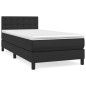 Giroletto a Molle con Materasso Nero 80x200 cm in Similpelle