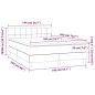 vidaXL Giroletto a Molle con Materasso Grigio Chiaro 140x200cm Velluto