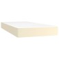 vidaXL Giroletto a Molle con Materasso Crema 90x200 cm in Similpelle