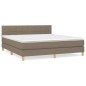 Giroletto a Molle con Materasso Tortora 160x200 cm in Tessuto