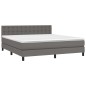 vidaXL Giroletto a Molle con Materasso Grgio 180x200 cm in Similpelle