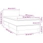 vidaXL Giroletto a Molle con Materasso Marrone Scuro 90x200 cm Tessuto