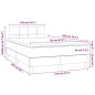 vidaXL Giroletto a Molle con Materasso Nero 120x200 cm in Tessuto