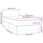 vidaXL Giroletto a Molle con Materasso Blu Scuro 90x190 cm in Velluto