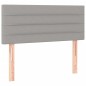 vidaXL Giroletto a Molle con Materasso Grigio Chiaro100x200 cm Tessuto