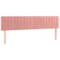 vidaXL Giroletto a Molle con Materasso Rosa 200x200 cm in Velluto