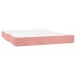 vidaXL Giroletto a Molle con Materasso Rosa 140x190 cm in Velluto