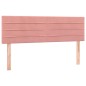 vidaXL Giroletto a Molle con Materasso Rosa 140x190 cm in Velluto