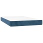 vidaXL Giroletto a Molle con Materasso Blu Scuro 120x200 cm in Velluto