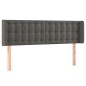 Testiera ad Orecchio Grigio Scuro 147x16x78/88 cm in Velluto Testiera ad Orecchio Grigio Scuro 147x16x78/88 cm in Velluto