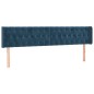 Giroletto a Molle con Materasso Blu Scuro 200x200 cm in Velluto