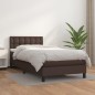 Giroletto a Molle con Materasso Marrone 90x200 cm in Similpelle
