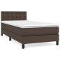 Giroletto a Molle con Materasso Marrone 90x200 cm in Similpelle