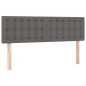 Giroletto a Molle con Materasso Grigio 140x190 cm in Similpelle
