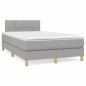 vidaXL Giroletto a Molle con Materasso Grigio Chiaro 120x200cm Tessuto