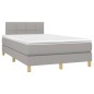 vidaXL Giroletto a Molle con Materasso Grigio Chiaro 120x200cm Tessuto