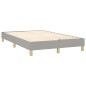 vidaXL Giroletto a Molle con Materasso Grigio Chiaro 120x200cm Tessuto