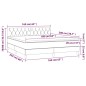 vidaXL Giroletto a Molle con Materasso Grigio Scuro 160x200 cm Velluto